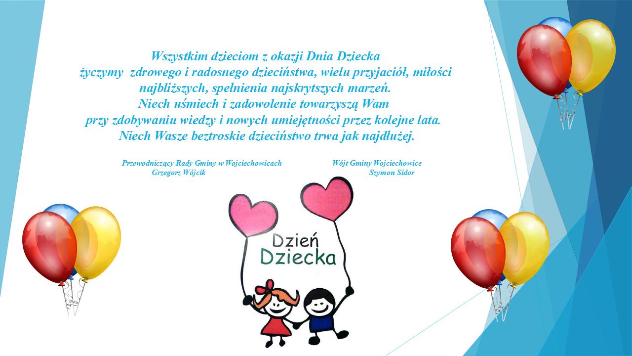 Wierszyk Z Okazji Dnia Dziecka Życzenia z okazji Dnia Dziecka - Aktualności - Urząd Gminy Wojciechowice